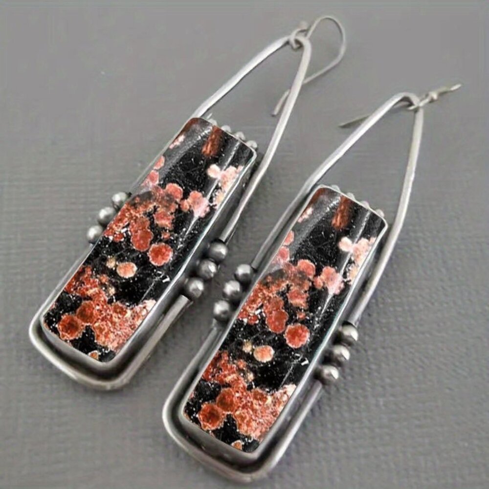Retro Bohemian Geometric Dangle Earrings - Picture 1 of 5